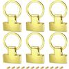 QUARKZMAN 6Pz 22mm/ 0,87 Ferramenta per Portachiavi con 20mm ID Ring Portachiavi per Borsa Portafoglio per Portachiavi Auto, Laccio Appendiabiti, Tono Oro