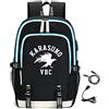 LKY STAR Unisex Haikyuu!! Merch Zaino con Caricatore USB e Cuffie e Porta Portatile Shoyo Hinata Kageyama Tobio Zainetto Casual Backpack Karasuno Scuola Media Daypack