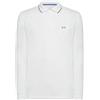 SUN68 Polo Uomo Small Stripes on Collar A34110 Long Sleeve Bianca righino Contrasto Cotone Logo PE24 XL