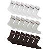 Fila Freizeit & Sport-Socken 18 Paar Sparpack | Damen & Herren Tennis-Socken (Weiß, Schwarz, Grau 43-46)