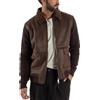 Giosal Giubbotto Ecopelle Maniche Maglia College Collo Pelliccia Vari Colori (IT, Testo, L, Regular, Regular, Marrone)