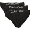 Calvin Klein Slip Uomo 3 Slip Elastico a Vista logato Mutande Tessuto Microfibra Articolo NP2818O, XZX Black White/Black White/Black White, Size L/in 36-38 / cm.91-97