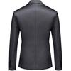 Generisch Tuta & Giacche da uomo, sportiva, elegante, tinta unita, per il tempo libero, autunno, inverno, smoking, matrimonio, blazer senza stiratura, tuta da festa, elegante per tutti i giorni, Nero