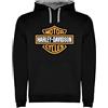 España Felpa con cappuccio nera bicolore con logo Harley Davidson, da uomo, taglie S, M, L, XL, XXL, Nero , L