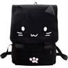 Aobiono Kawaii Zaino Gatto Carino Estetico Kitty Anime Meow Animale Forniture scolastiche Libreria Giapponese Nero Grande Capacità, Gatto rosa., Large, Zaini Daypack
