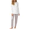 Linclalor Pigiama donna in caldo cotone art. 82897-52, Tortora