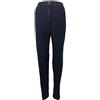 K-Milano - Jeans da donna elasticizzati, con ricamo, strass e vita comoda, in cotone/spandex, made in Italy Blu scuro 42-44
