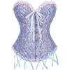 BOFETA Donne Steampunk Slim Classic Bustiers Ossato Lingerie Trendy Sexy Ricamato Shapewear Blu XXS