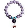 Generico Bracciale in vetro viola Dushan - Gioielli da donna con fluorite e vetro dorato che risvegliano il leone - Stile culturale cinese(Purple)