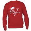 Generico Felpa Natale Nera Bianca Rossa Caldo Cotone Morbida Maglia Natalizia per l'inverno Unisex Maglione Personalizzata con Nome Christmas Letter Idea Regalo Originale e Divertente