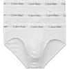 Calvin Klein Confezione 3 Slip Uomo tripack Mutande CK Articolo U2661G 3P Hip Brief, 100 Bianco - White, S