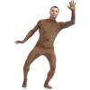 LEEMQCYA Costume intero da uomo, senza cappuccio, tuta intera Zentai in spandex, colore marrone, Marrone, XL/175-185cm
