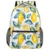 Mexpekil Zaino per laptop da donna e uomo, con motivo a foglie di limone, casual, da viaggio, per scuola