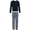 Emporio Armani Uomo Pigiama A Maniche Lunghe AOP, Blue, XXL