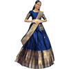 Kartutva stile sud indiano mezzo sari lehenga choli per donne con lehenga cucito e blusa cucita con dupatta, Small