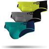 XYXX Slip da uomo Dualist Micromodal a vestibilità regolare con colorblock antimicrobico e senza segni in vita (confezione da 3), L