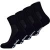 Dr.Socks Calzini per Diabetici da Uomo in Bambù Calzini da Allenamento Extra Larghi (46-50, Nero)