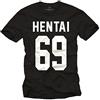 MAKAYA Comic Art T-Shirt Uomo - Hentai 69 - Mageliette Anime Manga Waifu Senpai Nero XXXL