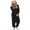 ULEEMARK Kigurumi Pigiama Anime Cosplay Halloween Costume Attrezzatura Adulto Animale Onesie Unisex, Panda Rosso per Altezze da 140 a 187 cm