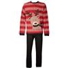 RAGNO Pigiama Uomo Invernale Eco Pile Punto Milano Collo Serafino Maglia e Pantaloni con Polsini Articolo U784N1, 704F Fantasia Chili Pepper, Taglia 54