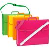 KORAT Valigetta Portadocumenti Portadisegni con Soffietto Estendibile Colori Fluo con Tracolla con Doppia Chiusura in PPL Polipropilene Formato 58x39,5x3x5 cm con Riga da 60 Cm in Omaggio