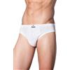 marcLuis - Slip Realizzato in Morbido e Fresco Cotone Piquet a Vita Alta, Confezione da 6 Pezzi, Colore: Bianco, Taglia XL