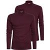 Liabel Maglia Lupetto Uomo Caldo Cotone Conf da 2 pz, Vino XXL