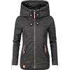 Navahoo "Wekoo" - Giacca leggera da donna per le mezze stagioni, con cappuccio, taglie XS-3XL, Nero a pois, S