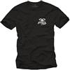 MAKAYA Vintage T Shirt Petto e sulla Schiena Stampa Davidsons - Abbigliamento Moto Maglietta Uomo Nera XL