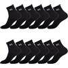 Fila 12 PAIA Calzini Sportivi corti per Uomo e donna nero bianco,taglie assortiti (39-42, NERO)