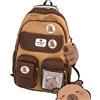 Generico Capybara Backpack, Cute for School, Cute Capybara School Backpack for Student, Casual Daypack for Kids Girls Boys (Brown)