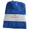 Generico Accappatoio in spugna con cappuccio di puro cotone idrofila unisex Funity colore Blu Taglia XL