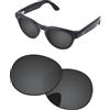 PapaViva Lenti di ricambio compatibili con occhiali da sole Ray-Ban Meta Headliner RW4009 da 50 mm, Nero tinta unita., RW4009 50mm