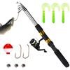 Generic Fishing Gear Combination - Fishing Gear Kit, 12 Pieces Telescopic | Fishing Rod Sea Saltwater Freshwater Ice Bass Fishing Tackle Set Fishing Rods Kit, Children's Fishing Kit [video game] [Android]