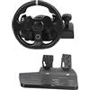 Septpenta Volante da Corsa da Gioco 7 in 1, Sensibilità A 7 Livelli Volante da 11 Pollici Rotazione Dello Sterzo A 270° Volante da Corsa da Gioco USB, 10 Pulsanti di Controllo per PS4, per PS3