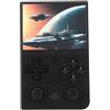 ZASCHMOY Console di Gioco Portatile retrò Portatile Schermo IPS da 3,5 Pollici Scheda di Memoria Integrata da 64 GB Batteria da 3000 MAh Supporto 10 Emulatori (BLACK)
