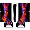 LNMLRBXEXZ Compatibile Con Adesivi Skin Per PS5 Slim Skin Disc Edition & Per Digital Console Controller Vinyl Cover Skins Wraps Scratch Resistant Compatible 26048 Avvolgimento(Disc Version)