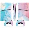 LNMLRBXEXZ Compatibile Con Adesivi Skin Per PS5 Slim Skin Disc Edition & Per Digital Console Controller Vinyl Cover Skins Wraps Scratch Resistant Compatible 91307 Avvolgimento(Disc Version)
