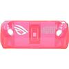 Gucagle Rog Ally Clear Case Custodia protettiva in TPU antiurto con supporto per ROG Ally Handheld 2023 Custodia per console di gioco trasparente dal design ergonomico antiscivolo (Rosso trasparente)
