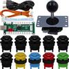 SJ@JX Arcade Game Controller DIY Kit Microswitch Button 4&8 Way Joystick Zero Delay USB Encoder Fighting Stick Handles Console for PC MAME Raspberry Pi Retropie
