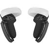 Geekria Touch Controller Grip Cover Compatibile con Meta/Oculus Quest 2, Custodia in Silicone con Impugnatura Anti-lancio VR con Cinturino Regolabile, Cappucci Controller (Nero)
