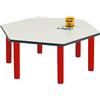 GIODIARREDA Tavolo Scuola Infanzia Color Esagonale Misura 2 Gambe Rosso