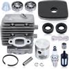 AUMEL Kit Pistone Cilindro 34mm per Stihl BG86 BG86C BR200 SH86 SH86C SR200 Ricambi Soffiatore con candela Filtro Cuscinetti etc Sostitutivo 42410201203 6201