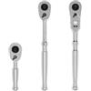 TEKTON SRH99122 - Set di cricchetti con attacco rapido e corpo piccolo, 3 pezzi, 3/8 x 6 pollici, 3/8 x 6 pollici con testa flessibile, 3/8 x 3 pollici
