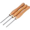 TTOCAR 3 Pezzi Utensile Per Tornio Per Legno, Set Di Utensili Per Tornio Per Legno, Scalpello Per Legno In Metallo Duro Manico In Faggio Inserto In Acciaio Parti Per Tornio Accessori