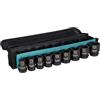 Makita E-16601 Impact Black - Set di bussole da 1/2, 8 pezzi, in borsa, SW10 - SW27, con O-ring e perni, cromo-molibdeno, bussole, lunghezza 38 mm