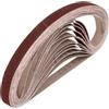QUARKZMAN 10mm x 533mm Nastri Abrasivi, 10Pz 120 Grana Carta Vetrata per Levigatrice Ossido di Allumina Per Lavorazione Legno, Lucidatura Metalli, Affilatura Coltelli