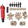 Generic Strumento per Dadi per Rivetti, Kit Adattatore per Pistola per Rivetti con Inserto Elettrico per Pistola per Rivetti con 6 Teste di Rivetto Attacco Adattatore per Trapano per
