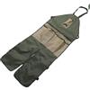 HUSHUI A Grembiule da Giardinaggio, Grembiule Lunghe Regolabili in Stoffa Oxford 600d con 6 Tasche, per il Lavoro per la Cura del Prato da Giardinaggio (Verde con tasche kaki)