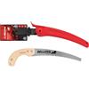 Bellota 450MC11 - Sega da potatura Leone con lama curva da 11, seghettata giapponese e manico in legno curvo. Custodia inclusa